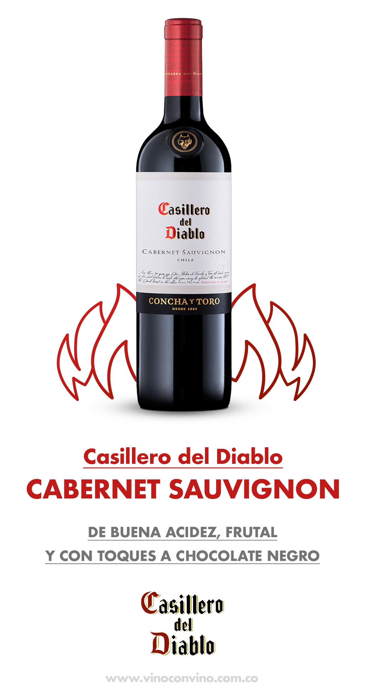 Vino Casillero de Diablo- Cabernet Sauvignon- vinos por menos de 50.000