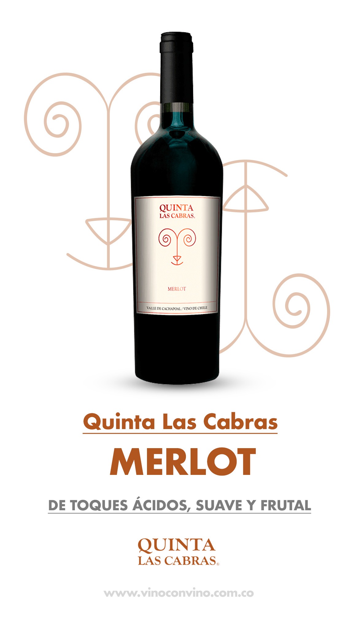 Vino Quinta Las Cabras Merlot- vinos por menos de 50.000