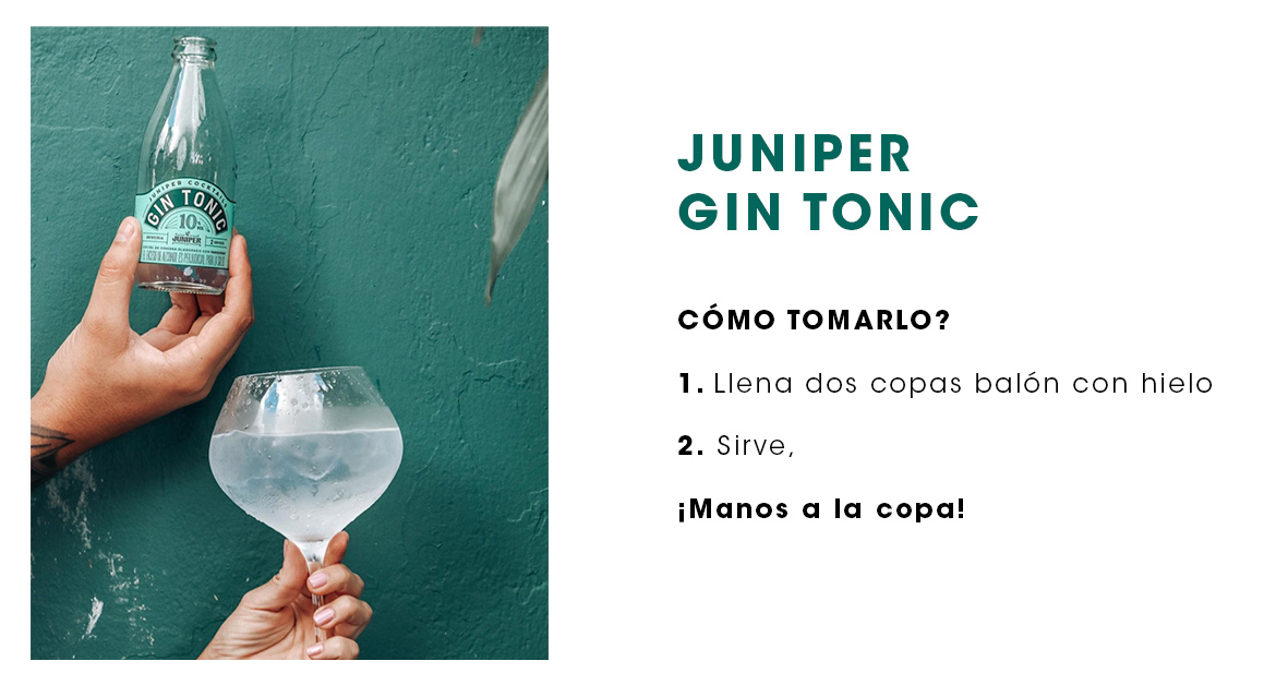 Juniper Gin Tonic cóctel 