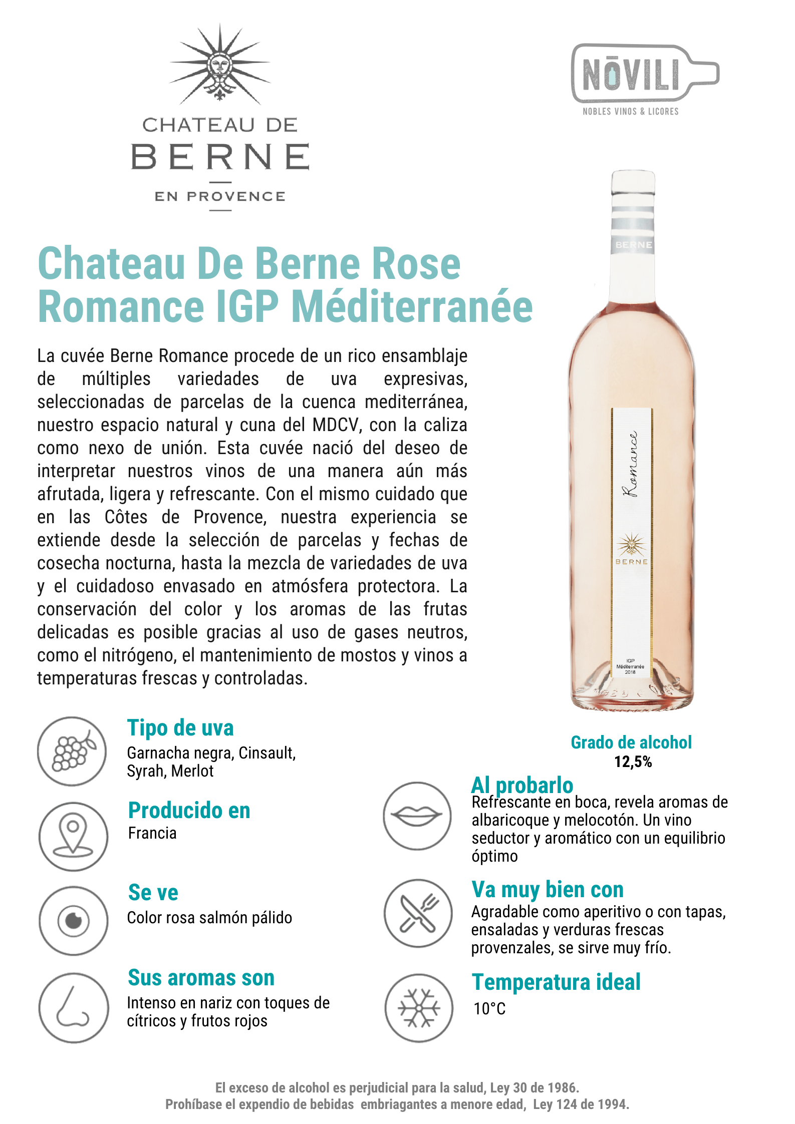 Chateau de Berne Romance rose - Vino Rosado