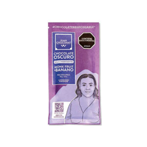 Chocolate oscuro Juan ChocoNat monk fruit y banano