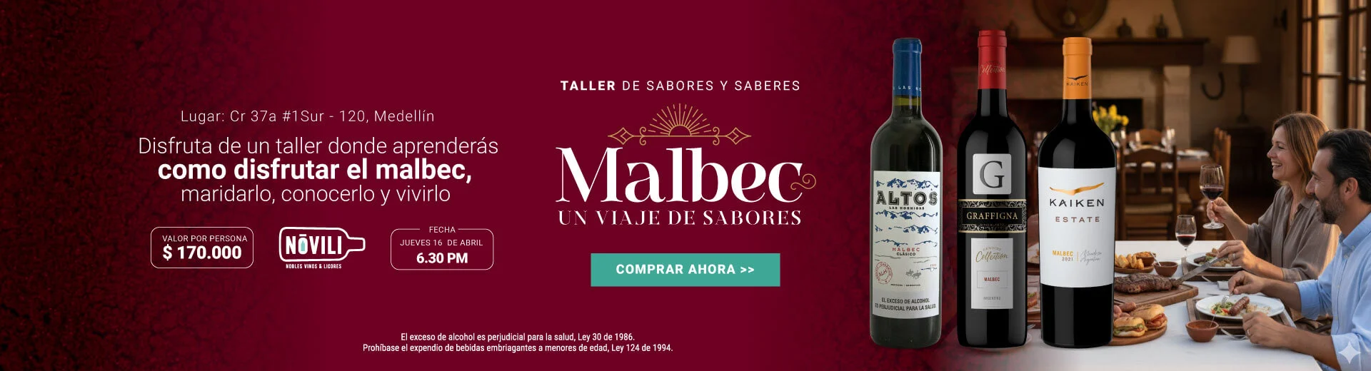 Cata malbec – 16 abril