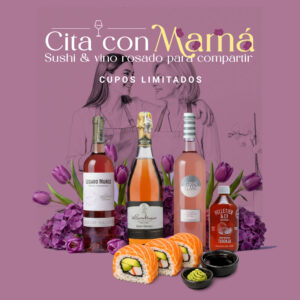 Cita con Mamá - Sushi y vino rosado para compartir
