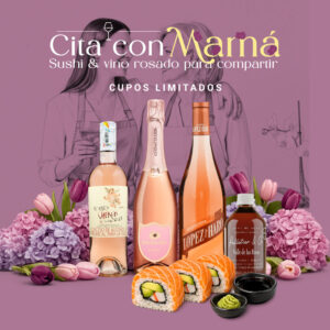 Cita con Mamá - Sushi y vino rosado para compartir