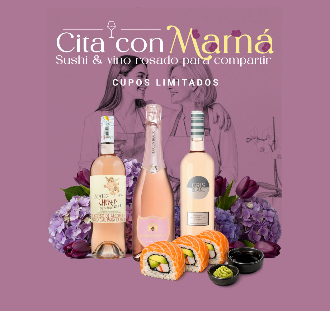 Cita con Mamá - Sushi y vino rosado para compartir